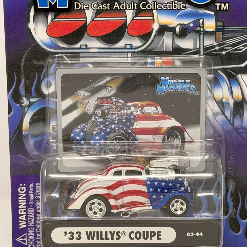 Muscle Machines '33 Willys Coupe Stars & Stripes 1:64 Diecast‎ - New MOC 03-44